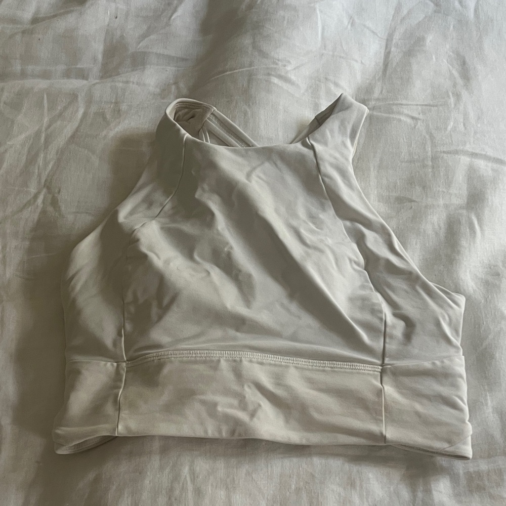lululemon athletica Cream High-Neck Crop Top